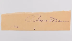 Robert H. Davis Autogramm Unterschrift Ausschnitt, amerikanischer Schriftsteller & Kolumnist - Bild 1 von 2