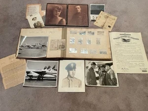 Airforce WW I & II Scrapbook Photo Album Outstanding Military Father Son WOW - Picture 1 of 23