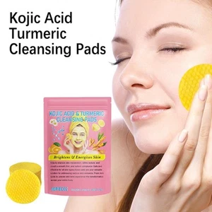 Turmeric Cleansing Pads, Kojic Acid And Turmeric Cleansing 40pcs 2025 Pads X2L5 - Picture 1 of 19
