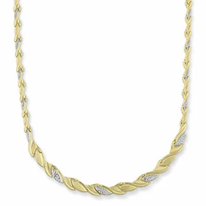 Collana Grano Taglio Diamante Graduato 18" Legata 1/10° Oro Giallo 10k - Foto 1 di 4
