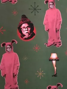 A CHRISTMAS STORY GIFT WRAP WRAPPING PAPER FLAT CHRISTMAS HOLIDAY NEW 20 SQ FT - Picture 1 of 4