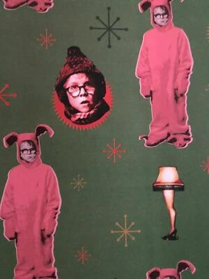 A CHRISTMAS STORY GIFT WRAP WRAPPING PAPER FLAT CHRISTMAS HOLIDAY NEW 20 SQ FT - Image 1 of 4