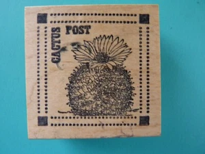 Cactus Post Faux Postage THE STAMP MILL Rubber Stamp  - Picture 1 of 2