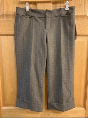 NWT Rampage Cropped Capri Low-Rise Grey Plaid Women’s Size 7 Juniors Pants Y2K - Image 1 of 4