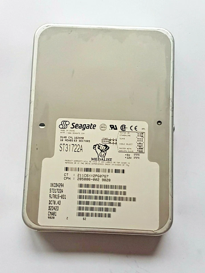 1.7 GB IDE Seagate Medalist 4342 ST31722A P-ATA 4500RPM HDD 3.5" Hard Drive - Image 1 of 1