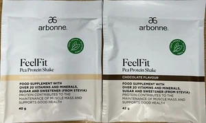 Arbonne Feelfit Pea Protein Shake 10x Vanilla & 10x Chocolate 40g Total 800g - Picture 1 of 1