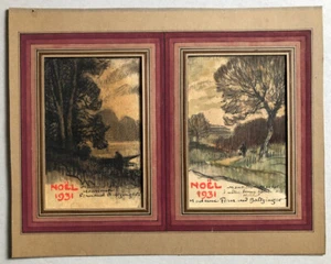 André Mantelet-Martel — 2 paysages — fusain & aquarelle sur papier signés — 1931 - Imagen 1 de 5