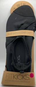 Fitkicks Scarpe Donna Active Lifestyle ~ NERO ~ L (8,5-9,5) ~ SPEDIZIONE VELOCE - Foto 1 di 2