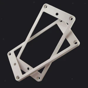 Guitar Humbucker Pickup Mounting Rings Frame White Ivory Bridge Neck Flat Bottom - Picture 1 of 9