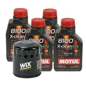 4L Motul 8100 X-CLEAN EFE 5W30 Wix Filter Motor Oil Change Kit API SN - Picture 1 of 1