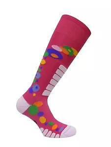 Women's Ski Snowboard Warm Winter Snow Socks-Pair Fuchsia/Pink Large 10-12 - Picture 1 of 2