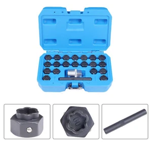 23Pc Wheel Lock Nut Key Removal Kit Anti-theft Lug Nut Screw Tool Socket for BMW - Picture 1 of 12