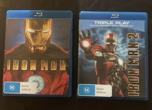 Iron Man / Iron Man 2 (Bluray, 2010, 2-Disc) - Picture 1 of 7