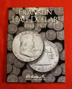 Nuevo álbum completo de medio dólar Franklin 1948-1963 carpeta Harris FH35 - Imagen 1 de 9