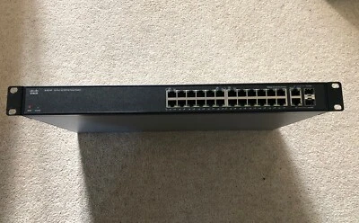 Cisco Catalyst WS-C3750V2-24PS-S 3750 V2 24 Port PoE Network Switch Rack Mounts - Image 1 of 4