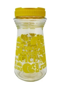 Brocca brocca caraffa vetro giallo 24 oz vintage decanter succo brocca - Foto 1 di 11