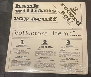 sealed 3Lp set HANK WILLIAMS & as Luke the Drifter + ROY ACUFF/ Collectors Item - Picture 1 of 6