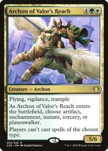 Tarjeta mágica Archon of Valor's Reach Magic The Gathering Commander 2020 rara casi nueva x1 - Imagen 1 de 1