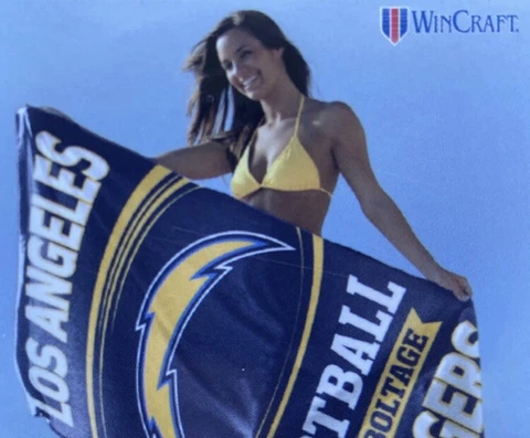 NFL Los Angeles Chargers Beach Towel, 30" x 60". Win Craft Cover