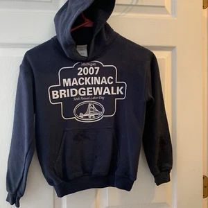 Youth Size Medium 2007 -50th Anniversary Labor Day Mackinac Bridge Walk Hoodie - Picture 1 of 6