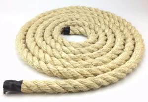 Cuerda de sisal natural de 32 mm varias longitudes, cubierta, jardín, postes para rascarse gato - Imagen 1 de 6
