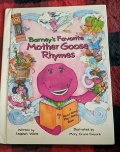 Vintage Barney's Favorite Mother Goose Rhymes Barney the Dinosaur 1993 Hardcover - Picture 1 of 12