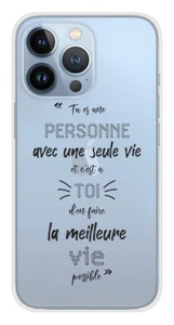 Coque en silicone imprimée compatible Apple iPhone 13 Pro Une Seule Vie - Imagen 1 de 3