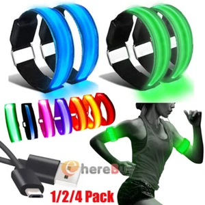 Running Light for Runners (1-4 Pack) Rechargeable LED Armband Reflective Running - Picture 1 of 47