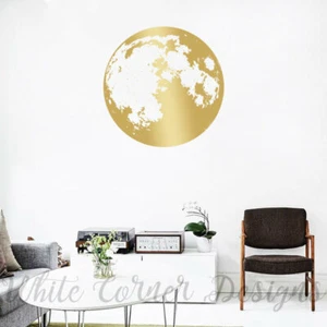 Moon Wall Decal, Moon Phases Decor, Gold Moon Phases, Modern Decals ga105 - Picture 1 of 6