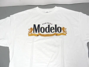 MODELO CERVEZA BEER LOGO T-SHIRT PRO WEIGHT SIZE XL EXTRA LARGE 100% COTTON NEW - Picture 1 of 9