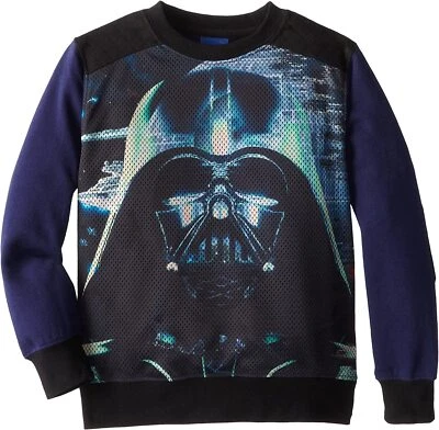Star Wars Bad Dad Little Boys' Sublimated Mesh Crew Neck Sweatshirt, 4 - Image 1 of 2