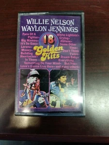 Willie Nelson, Waylon Jennings "18 Golden Hits" Cassette Tape (eg) - Picture 1 of 4