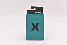 Hurley Honor Roll Tri - Fold Wallet w/ Centered Logo, Teal Green / Black