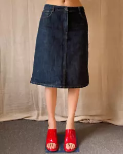 Miu Miu Indigo Denim Skirt Immaculate condition Vintage SZ 28 - Picture 1 of 12