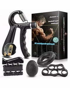 Hand Grip Strengthener Strength Gripper Finger Exerciser Therapy Forearm Trainer - Picture 1 of 66