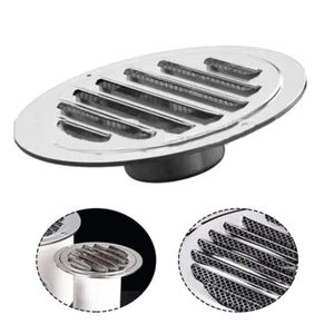Fresh Air Duct Ventilation Vent Grille Exterior Wall Round Stainless Steel - Picture 1 of 12