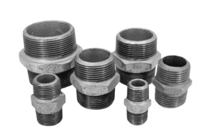 Galvanised Malleable Iron Hex Nipple 15mm - 50mm (1/2" - 2") - Picture 1 of 21