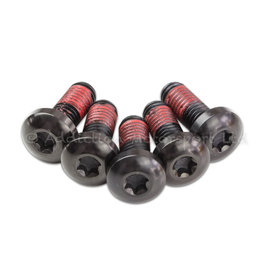 Harley Davidson Road Glide 1998-17 Black Titanium Rear Disc Rotor Bolts 3/8-16x1 - Image 1 of 1