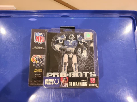 PRO-BOTS COLTS 18 PEYTON MANNING Robot Action Figure 2008 NFL ToyQuest Cover