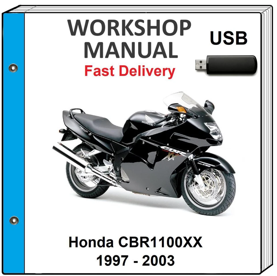 HONDA CBR1100XX 1997 1998 1999 2000 2001 2002 SERVIÇO OFICINA MANUAL USB - Imagem 1 de 1