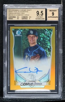 2014 Bowman Draft Chrome Pick Gold Refractor /50 Cameron Varga BGS 9.5 Auto - Image 1 of 2