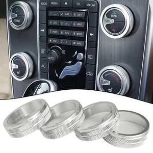 Easily Installed Silver Alloy Air Conditioning and Audio Control Knobs - Picture 1 of 12