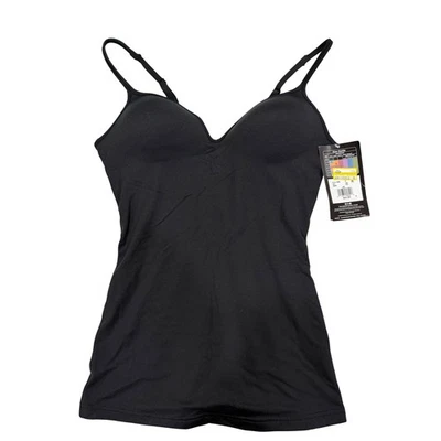 Maidenform Negro Forma Cómoda Soporte Tazas Sin Alambres Correas Camisola Tanque M Foto 1 de 4