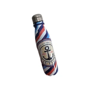 Nautical Trinkflasche Metall  Forever Sea And Freedom Mit Deckel Und Schlaufe - Bild 1 von 9