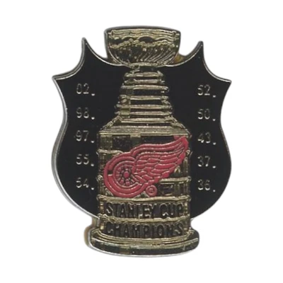 JF Sports NHL Detroit Red Wings Stanley Cup Champions Official Sticky Back Pin - Image 1 of 2