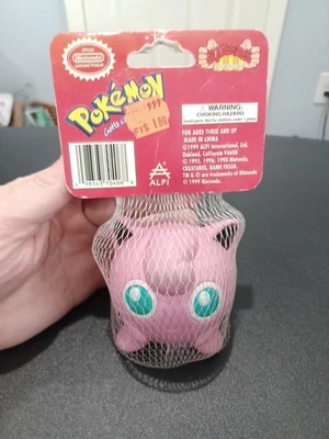 Vintage 1999 Pokémon Jigglypuff Squeezie's ALPI Nintendo Novo No Pacote Original - Imagem 1 de 4