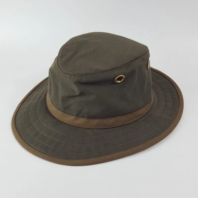 Tilley Waxed Cotton Outback Sun Hat Bucket Hat Size Medium Brim Crusher Cap TWC7 - Image 1 of 4