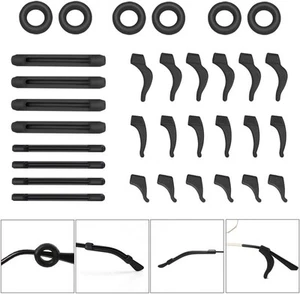 16 Paia Ganci per Occhiali da Vista Ear Grip, Supporto Antiscivolo Come da Foto, Nero - Foto 1 di 7