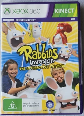 Rabbids Invasion The Interactive TV Show Xbox 360 Kinect Game Complete w/ Manual - Image 1 of 4