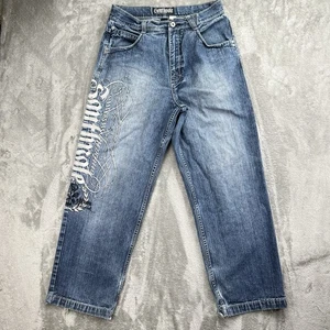 Y2K 2000s Embroidered Southpole Baggy Jeans limited Edition RARE Hip-hop 32x28 - Picture 1 of 20